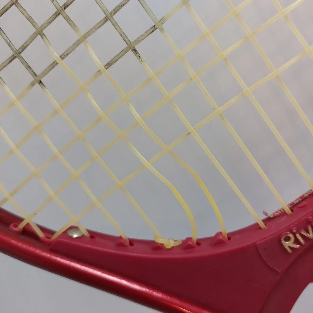 VTG SPAULDING RIVIERA Tennis Racket Cowhide grip   52-2458 W/ Zipper‎ Cover